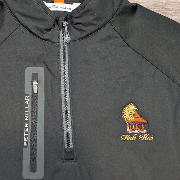 Peter Millar Men's Medium Hyperlight Weld Hybrid 1/2 Zip Golf Jacket Bali Hai - Picture 6 of 12